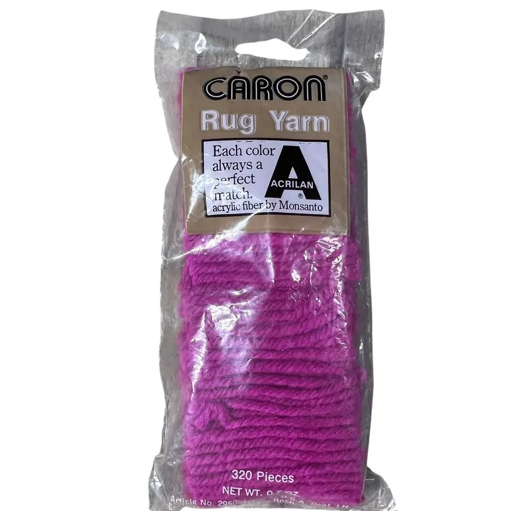 CARON Vintage Rug Yarn Violet 0121 Lot 10 Packs Acrilan Acrylic 320 Pieces USA